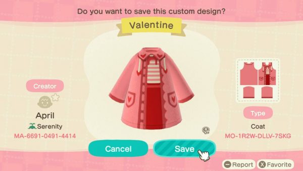 Cute Animal Crossing Custom Designs for Valentines