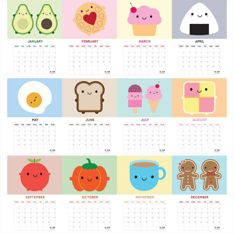Cute 2023 Printable Calendars - Super Cute Kawaii!!