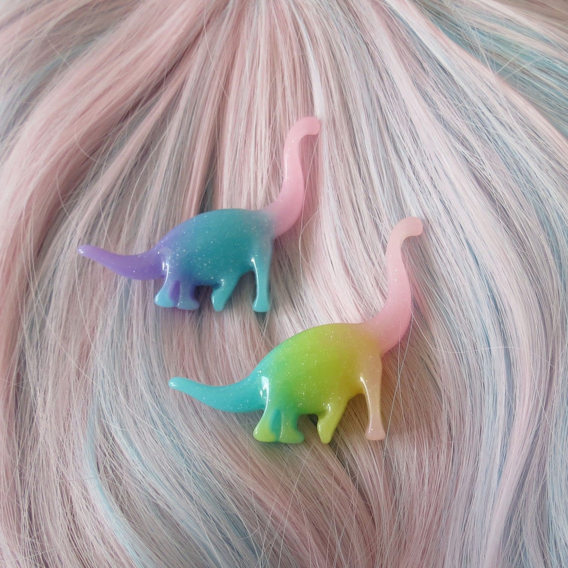 3 kawaii dinosaur hair clips Super Cute Kawaii 