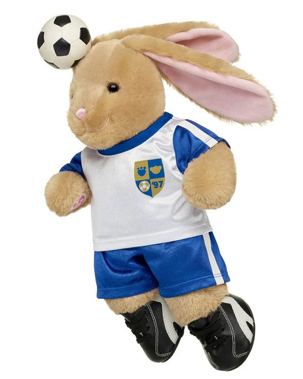 football bunny plush
