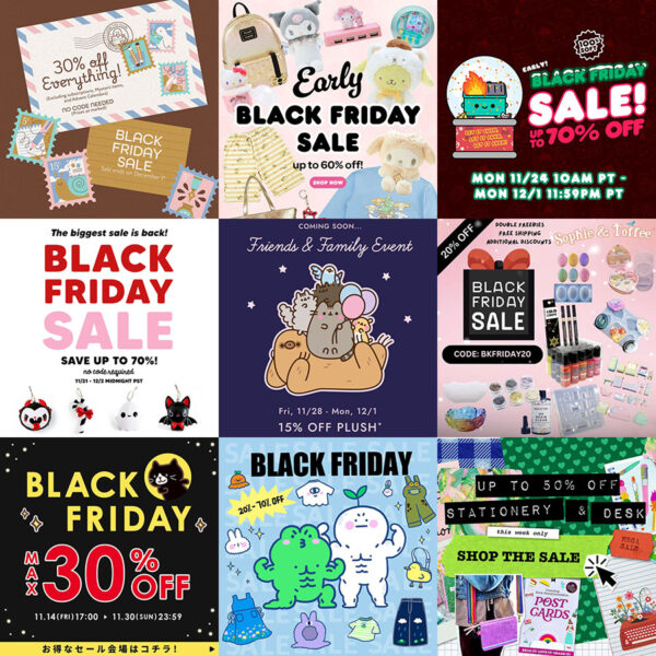 Black Friday Discounts at Kawaii Shops