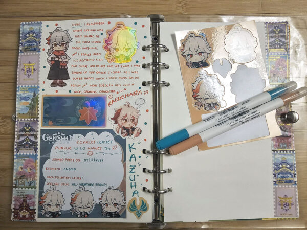 covering up journaling mistakes with ephemera