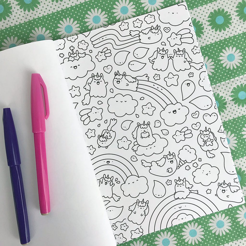 KiraKira Doodles Kawaii Coloring Book Review - Super Cute Kawaii!!