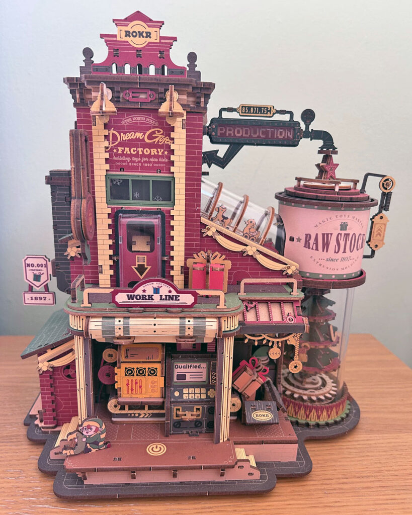 ROKR Christmas Dream Gift Factory wooden music box puzzle kit