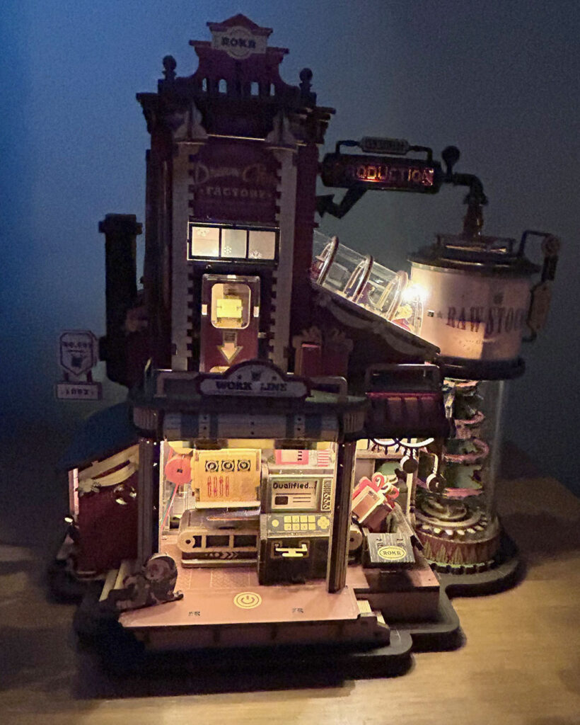 ROKR Christmas Dream Gift Factory wooden music box puzzle kit