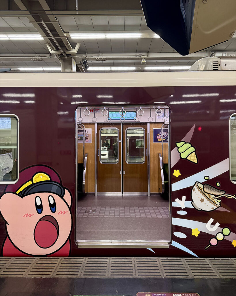 Kirby x Hankyu train
