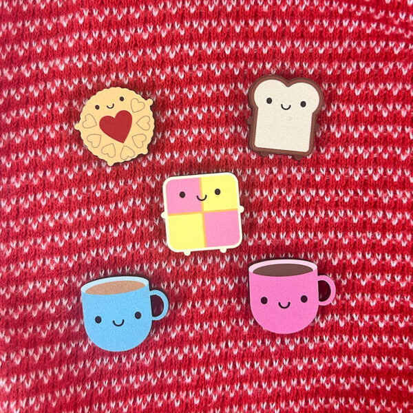kawaii eco-friendly wooden pins
