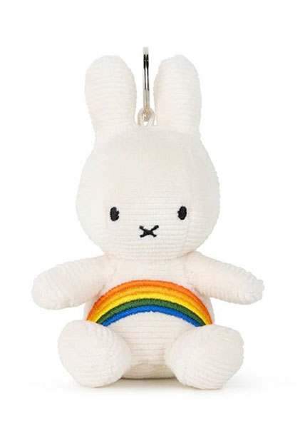 rainbow Miffy keychain plush