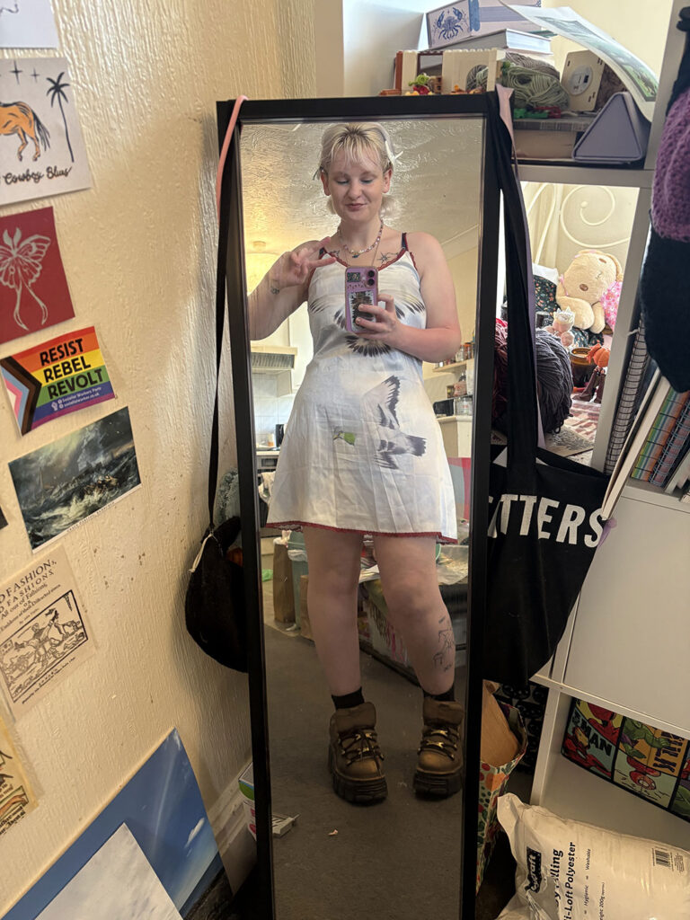 Gabriel's pigeon dress