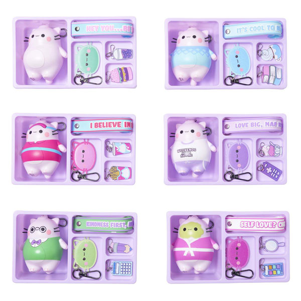 Pembe the Pink Cat keychains