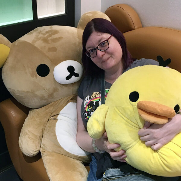 Nicolette at the Rilakkuma cafe