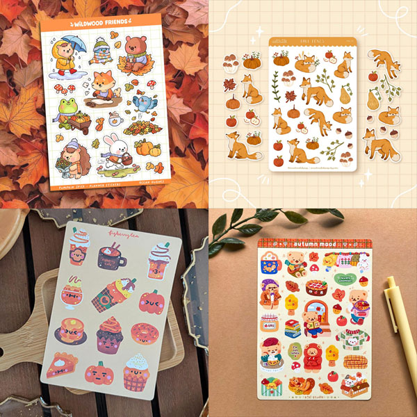 Cute Sticker Sheets For Autumn/Fall