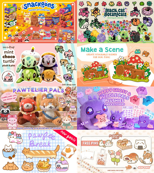 New Kawaii Pins & Plush Projects on BackerKit