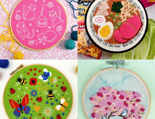 cute embroidery patterns and kits