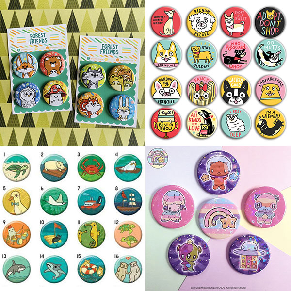 Cute Badges & Buttons