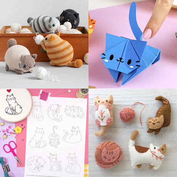 Cute Cats Craft Kits, Patterns & DIYs