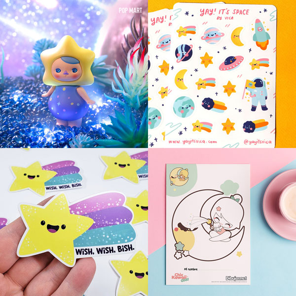 Cute Pastel Galaxy Picks