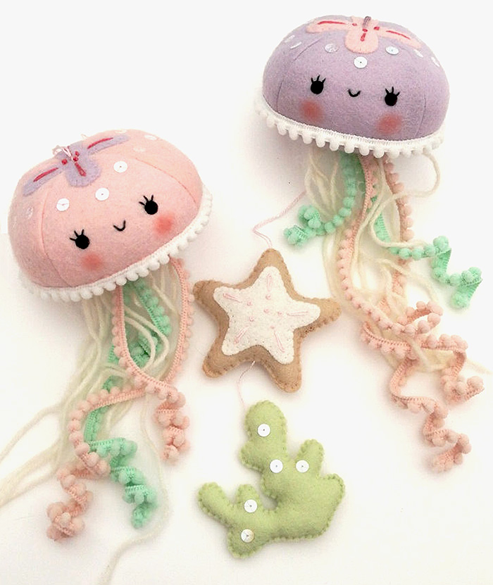 felt animal crafts jellyfish