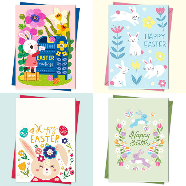 Cute Bunny Printable Easter Cards