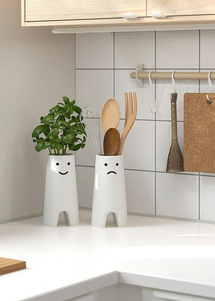 ikea happy face vase