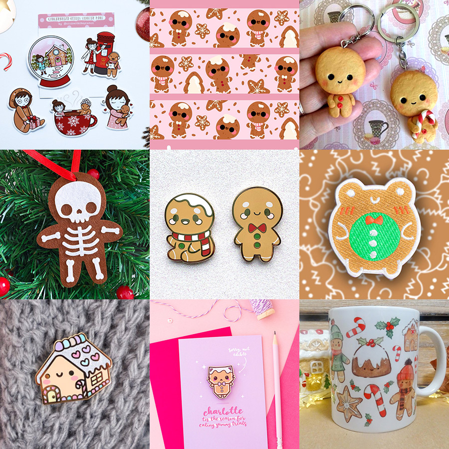 Kawaii Gingerbread Christmas At Etsy