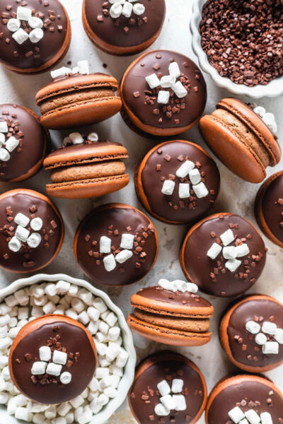hot chocolate macarons