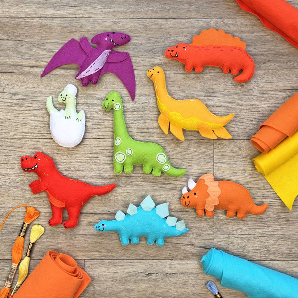 dinosaur felt sewing patterns