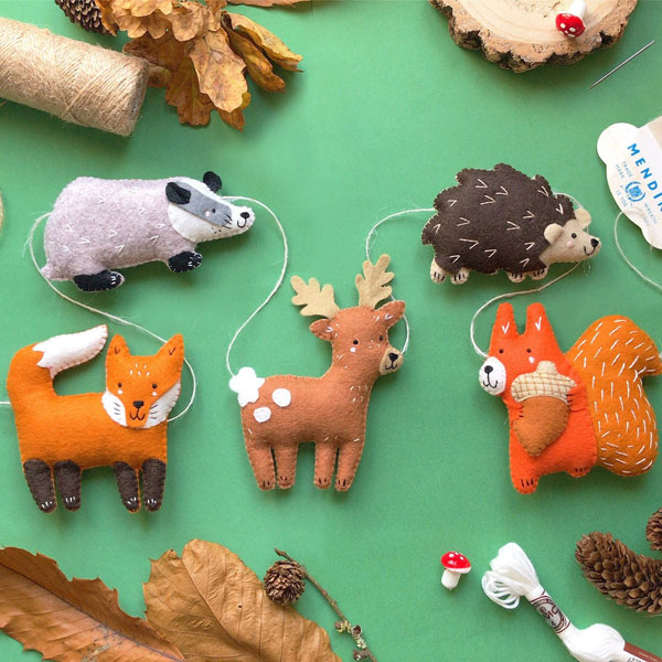 forest animals felt sewing patterns