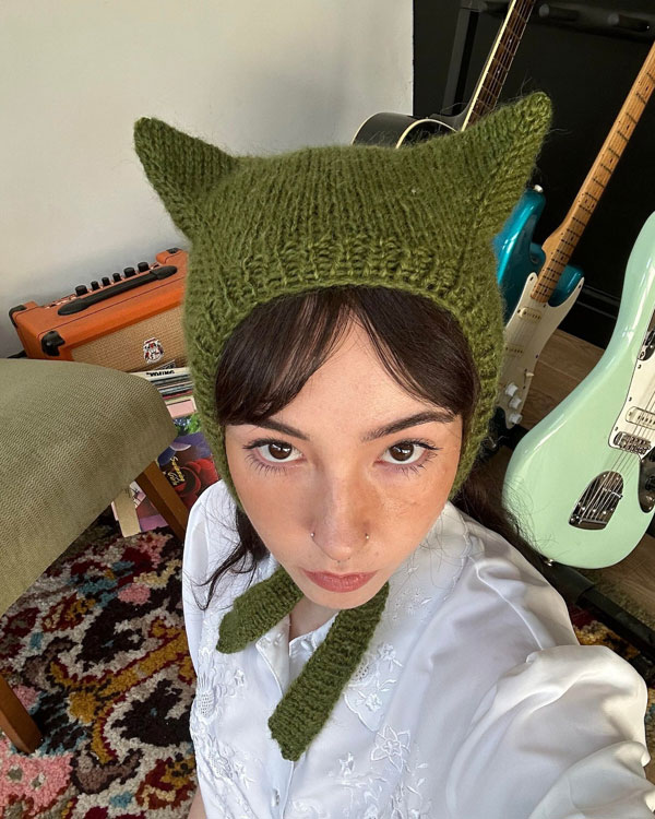 cat bonnet knitting pattern