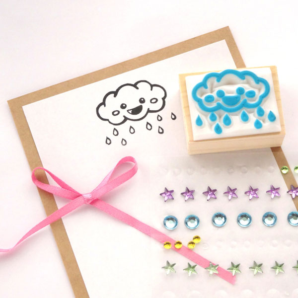 kawaii stationery cloud rubber stamp