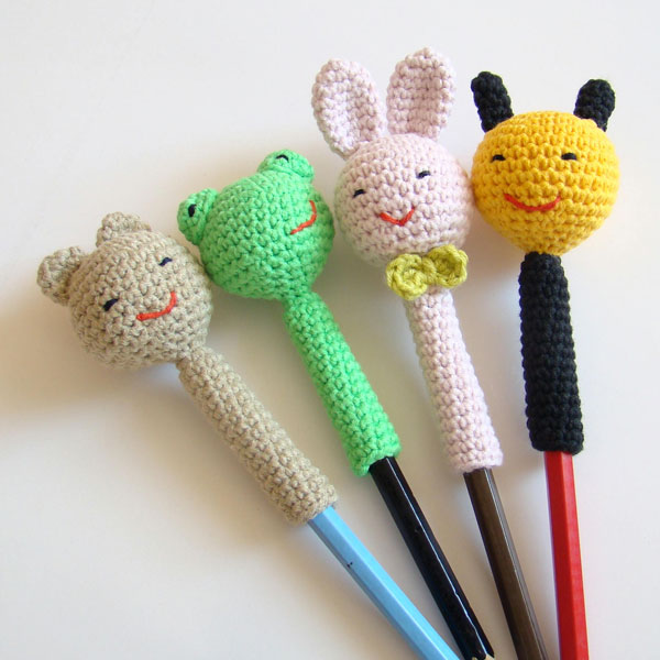 amigurumi crochet pattern kawaii pencil toppers