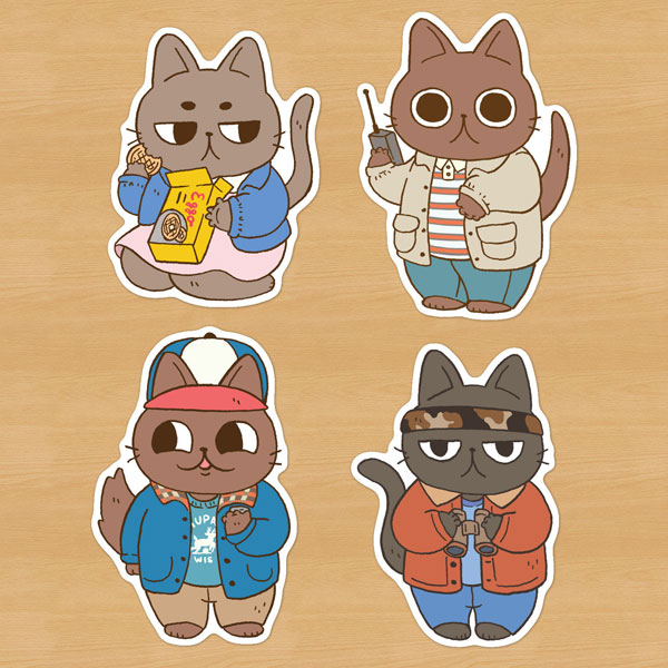 Stranger Things cats stickers