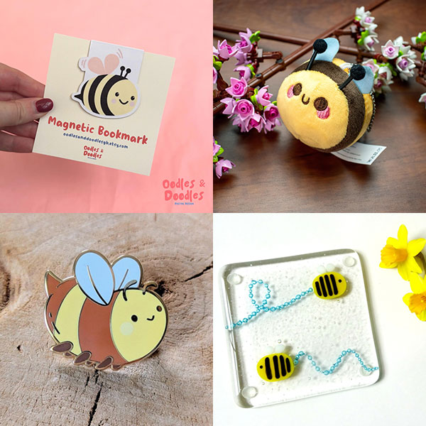 Kawaii Bumblebees on Etsy