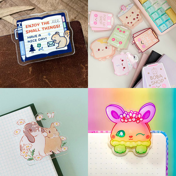 Kawaii Artist Clips for Journaling & Snacks