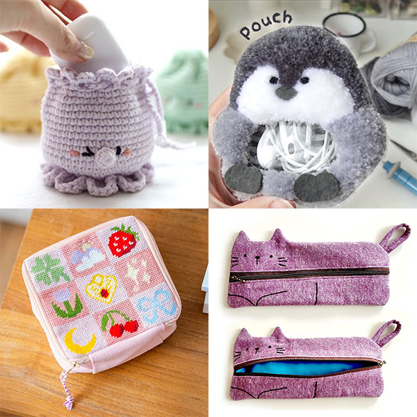 Kawaii Pouch DIYs, Patterns & Kits