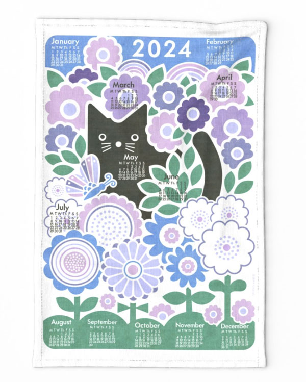 2024 calendars tea towels