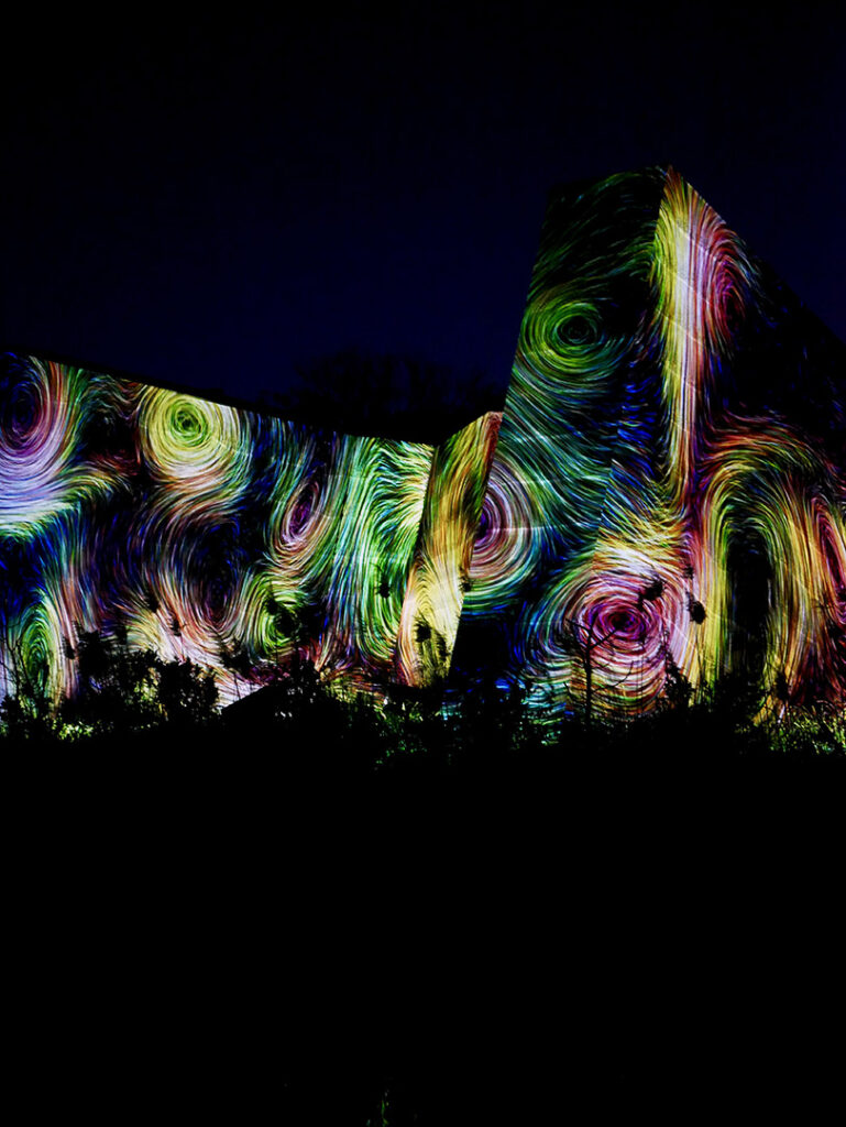 teamLab installation in Osaka