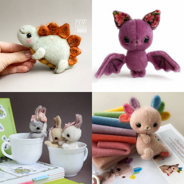 Cute Animal Plush Sewing Patterns By TSminibears
